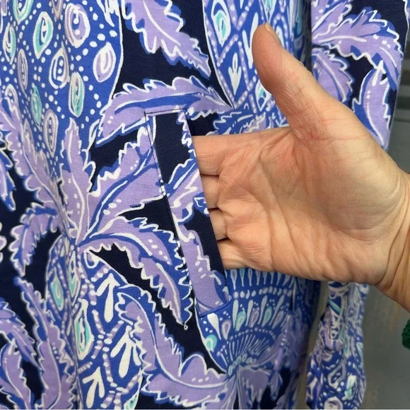 Lilly Pulitzer Skipper Popover Dress UPF 50+ Lilac Verbena Sz S - Picture 9 of 16
